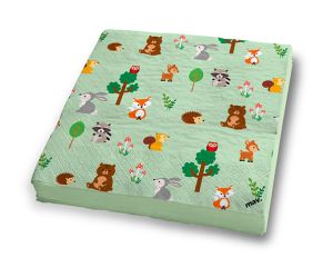 waldtiere servietten 