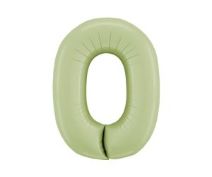 zahl 0 satin gruen 