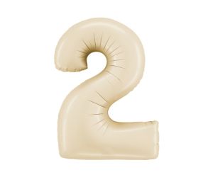 zahl 2 satin creme 