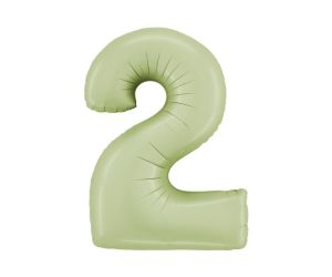 zahl 2 satin gruen 