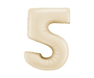 zahl 5 satin creme 