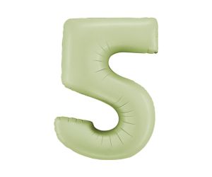 zahl 5 satin gruen 