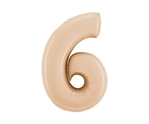zahl 6 satin beige 