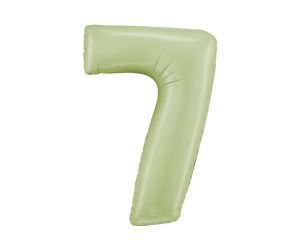 zahl 7 satin gruen 