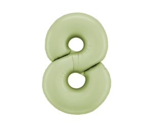 zahl 8 satin gruen 