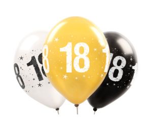 zahlenballon metallic 18 sw 