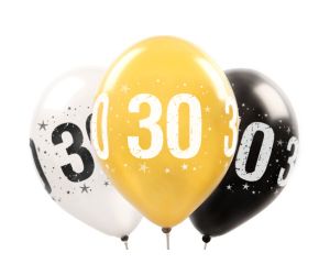 zahlenballon metallic 30 sw 
