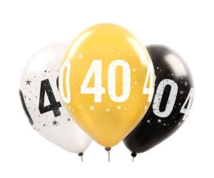 zahlenballon metallic 40 sw 