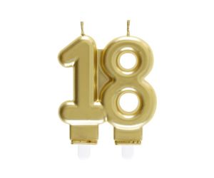 zahlenkerze 18 gold santex 
