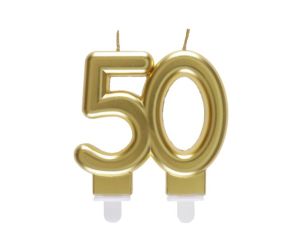 zahlenkerze 50 gold santex 