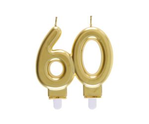 zahlenkerze 60 gold santex 