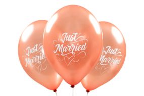 ballons just married rosegold 1 