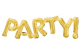 ballons schriftzug party gold 1 