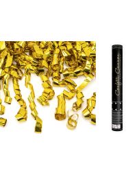 konfettikanone luftschlangen gold