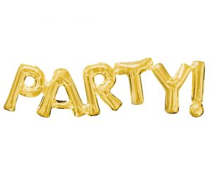 ballons schriftzug party gold 1 