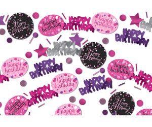 happy birthday pink deko konfetti 