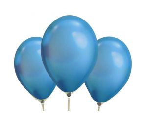 miniballons blau chrom 