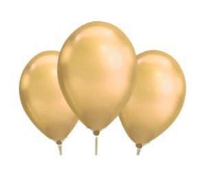 miniballons gold chrom 