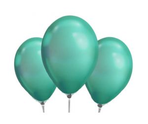 miniballons gruen chrom 