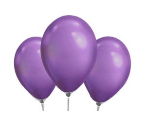 miniballons violett chrom 