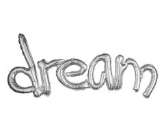ballons schriftzug dream silber 1 