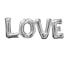 ballons schriftzug love silber 1 