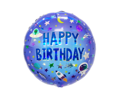 geschenkballon happy birthday weltall 
