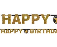 girlande birthday gold 