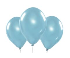 miniballons blau chrome 