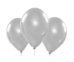 miniballons silber chrome 