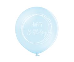 riesenballon geburtstag boho blau soft 