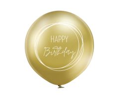 riesenballon geburtstag boho gold chrome 