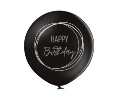 riesenballon geburtstag boho schwarz 