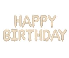 schriftzug happy birthday beige 