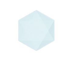 teller midi hexagon nature hellblau soft h 