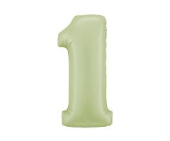 zahl 1 satin gruen 