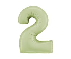 zahl 2 satin gruen 