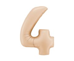 zahl 4 satin beige 