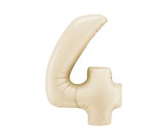 zahl 4 satin creme 
