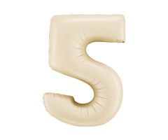 zahl 5 satin creme 