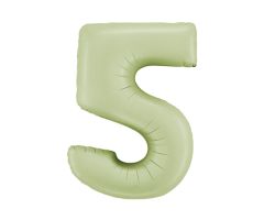 zahl 5 satin gruen 