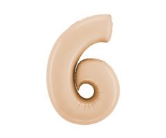 zahl 6 satin beige 