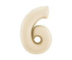 zahl 6 satin creme 