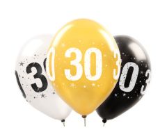 zahlenballon metallic 30 sw 