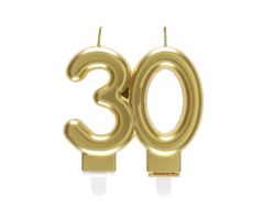 zahlenkerze 30 gold santex 
