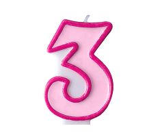 zahlenkerze 3 rosa 1 