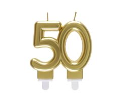 zahlenkerze 50 gold santex 