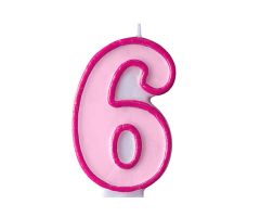 zahlenkerze 6 rosa 1 