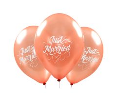 ballons just married rosegold 1 