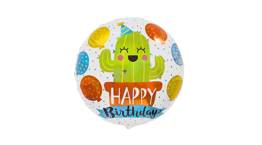 Kaktus Happy Birthday Ballon